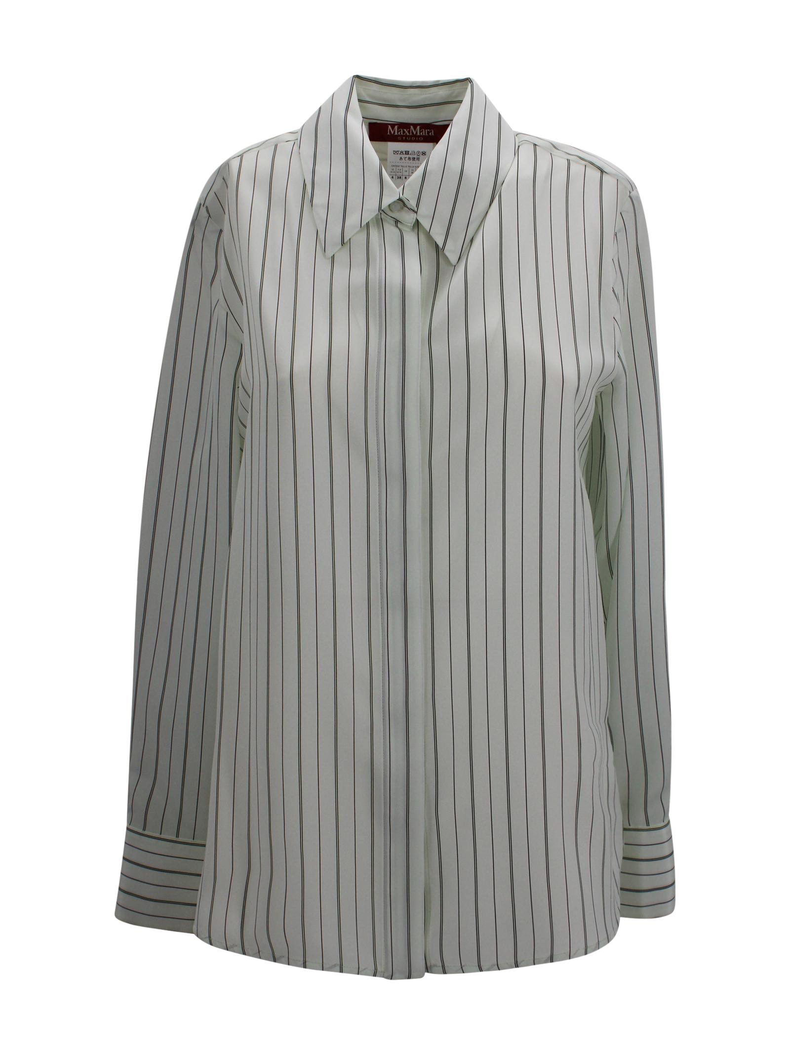 max mara studio shirts green silk - women