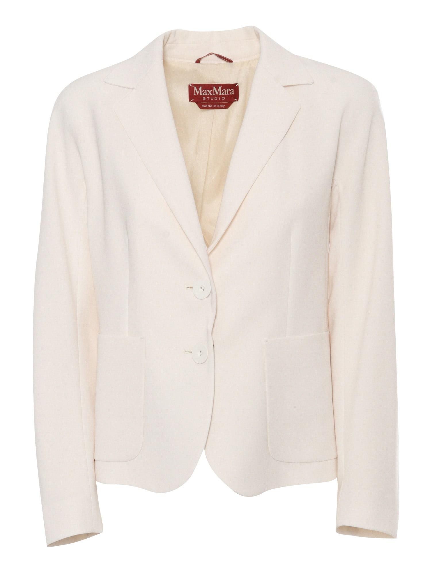 max mara studio single-breasted long-sleeved jacket