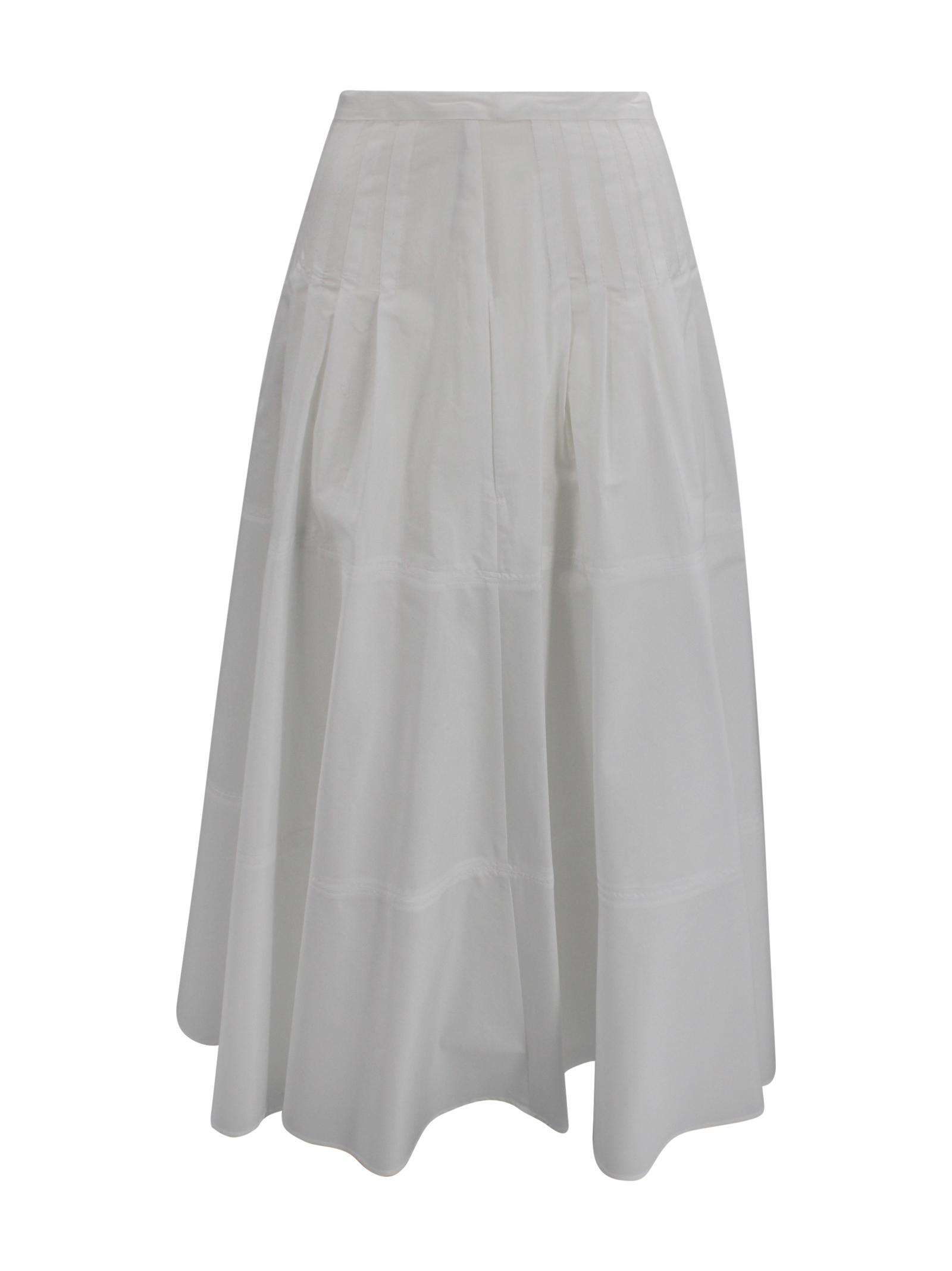 max mara studio skirts white cotton - women