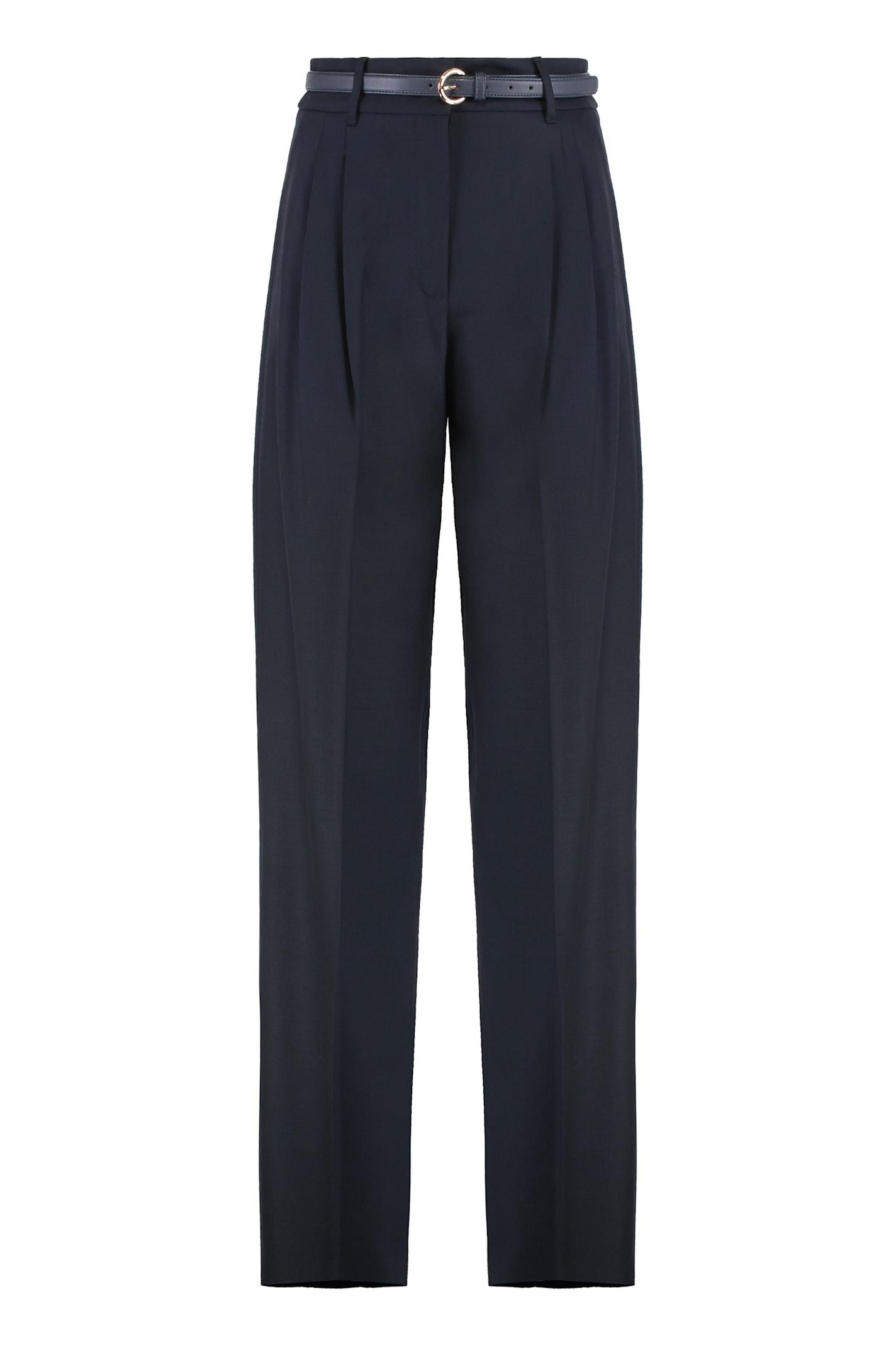 max mara studio trouser in wool belt