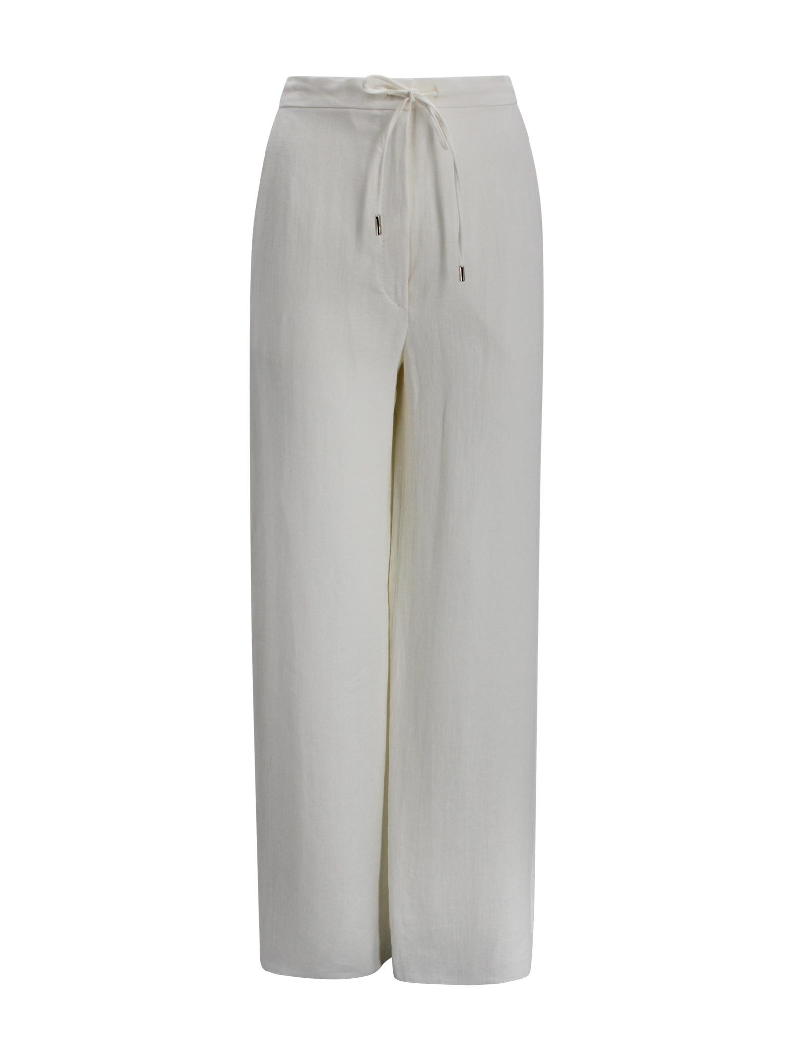 max mara studio trousers beige linen - women