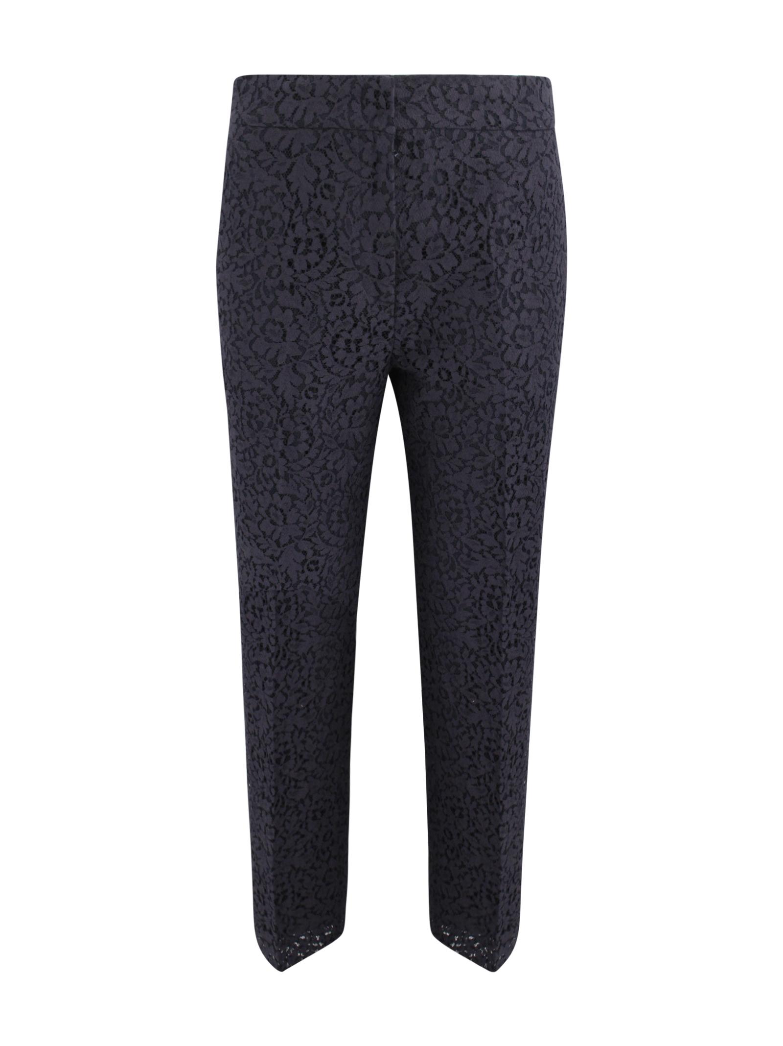 max mara studio trousers blue poliamide - women