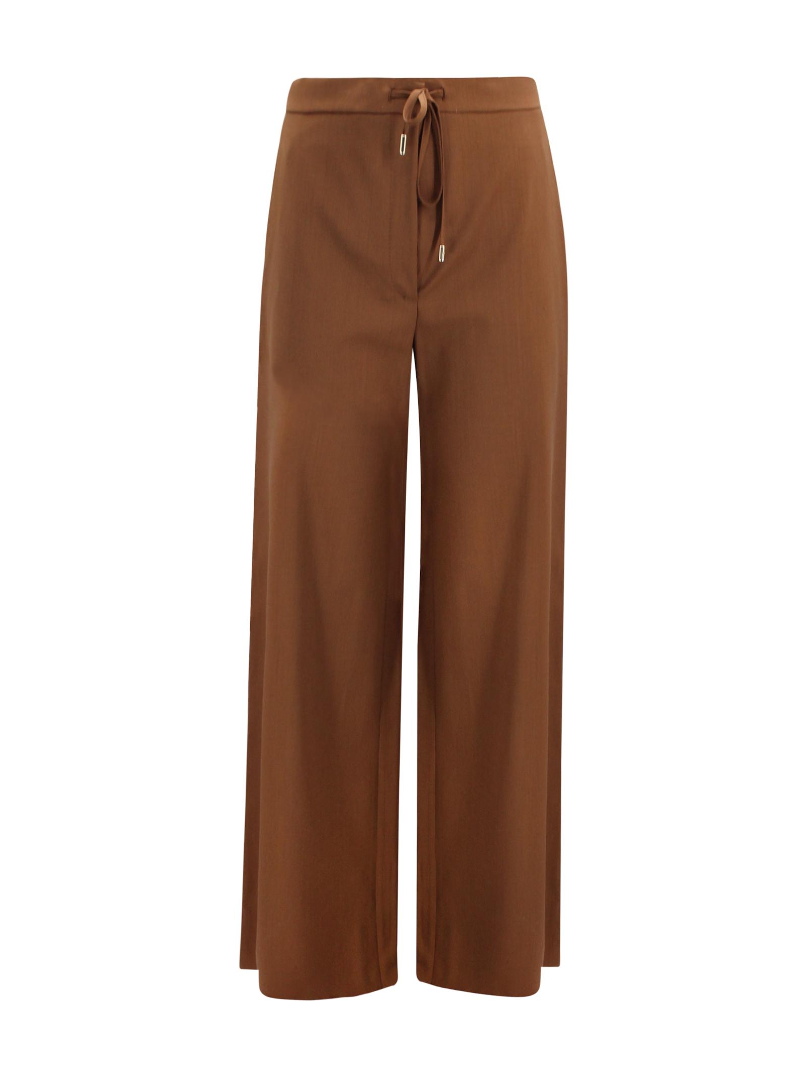 max mara studio trousers cioccolato wool - women