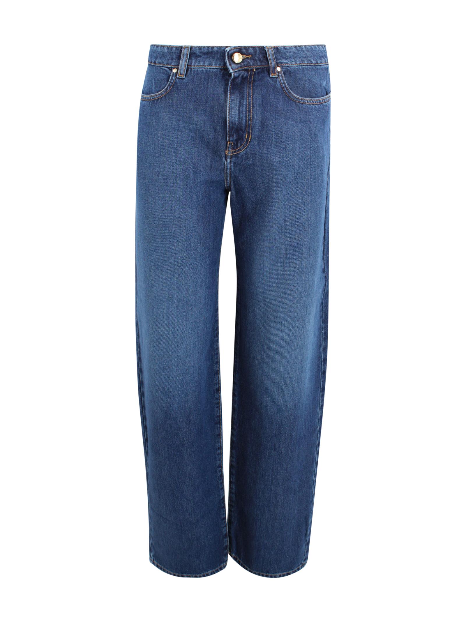 max mara studio trousers denim cotton - women