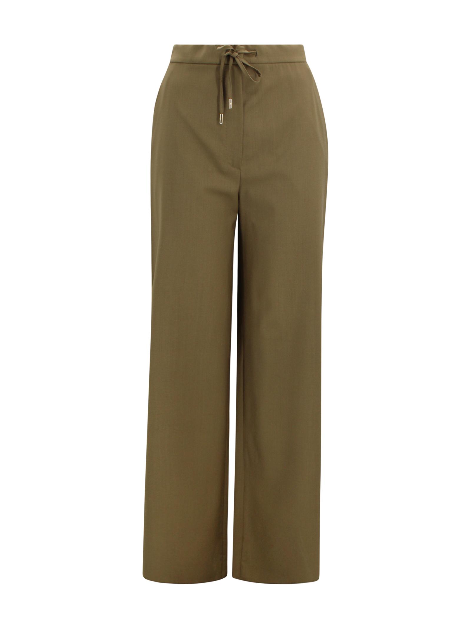 max mara studio trousers green wool - women