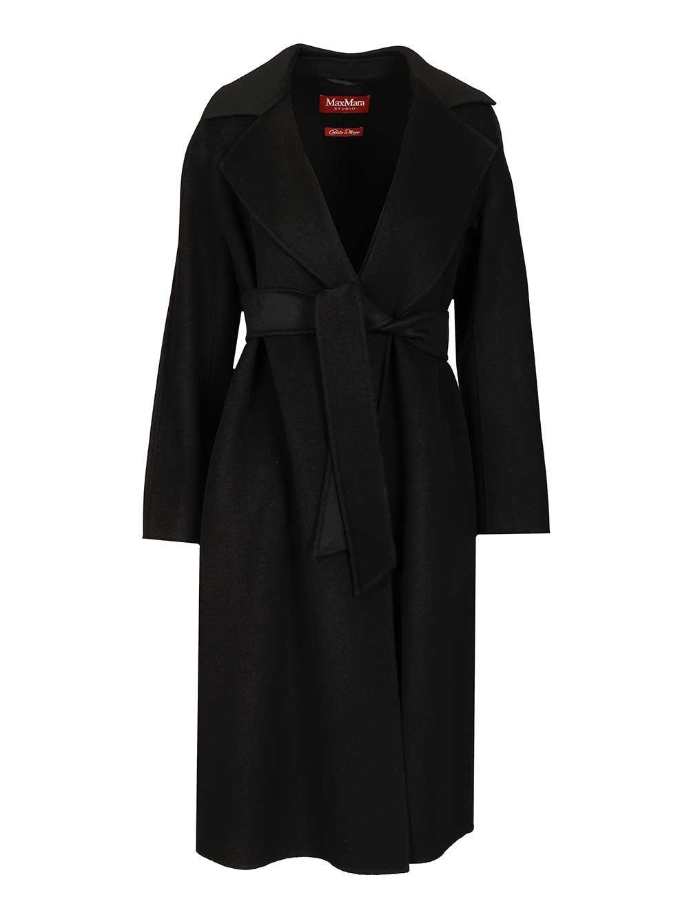 max mara studio wool, cashmere and silk coat
