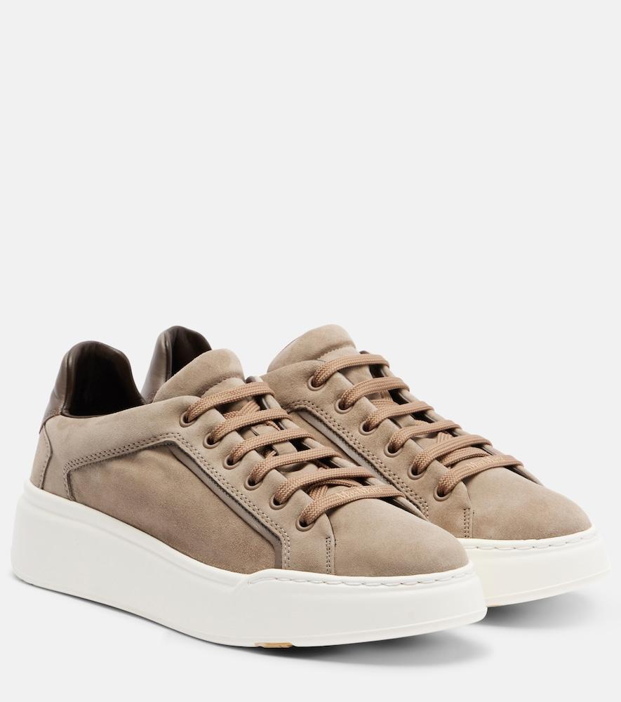 max mara suede platform sneakers