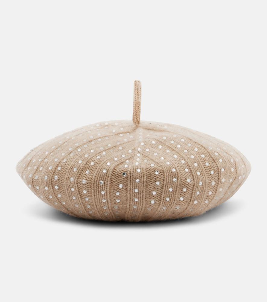 max mara svelto embellished cashmere beret