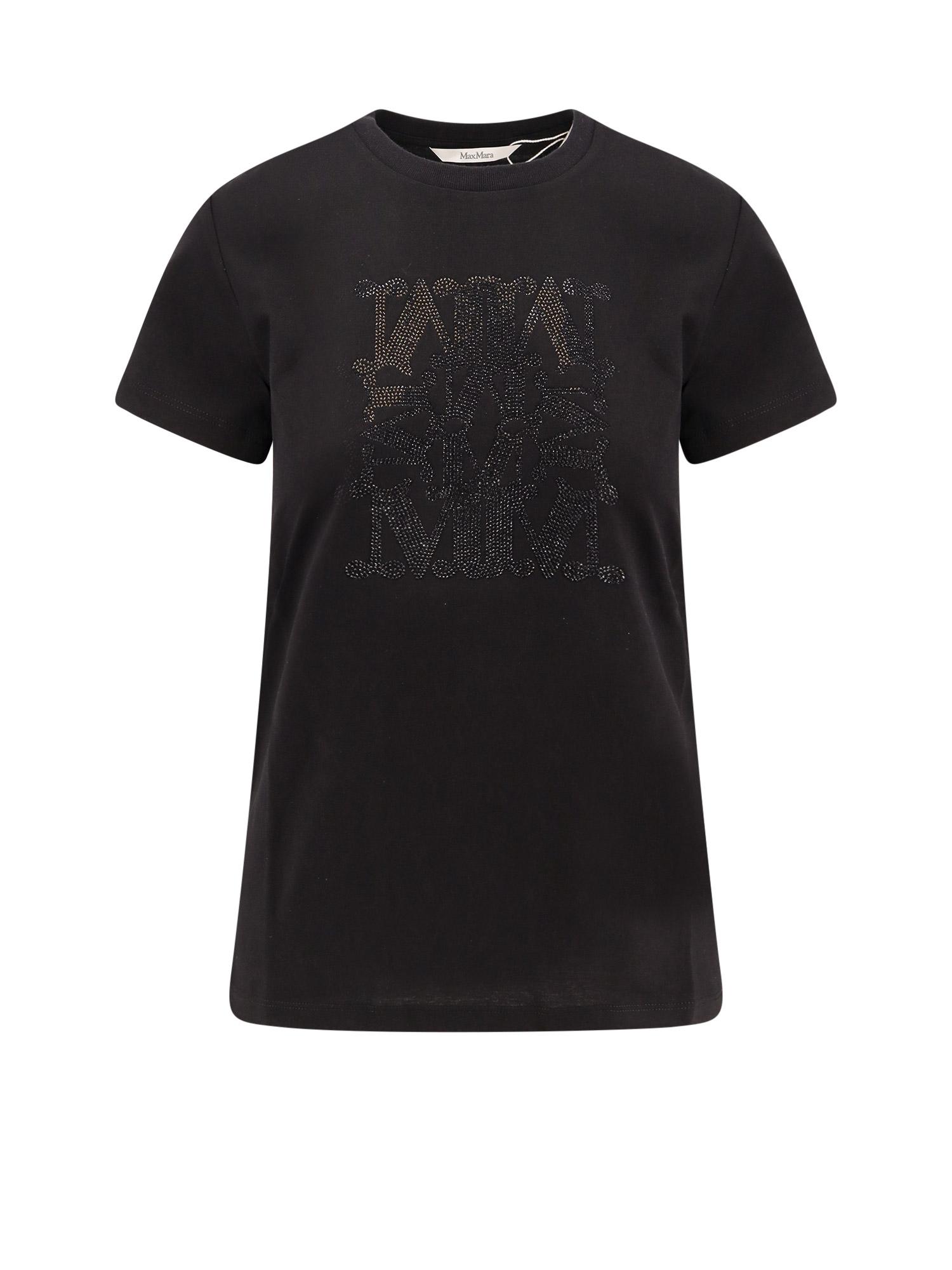 max mara t-shirts and polos black 100 % cotone - women