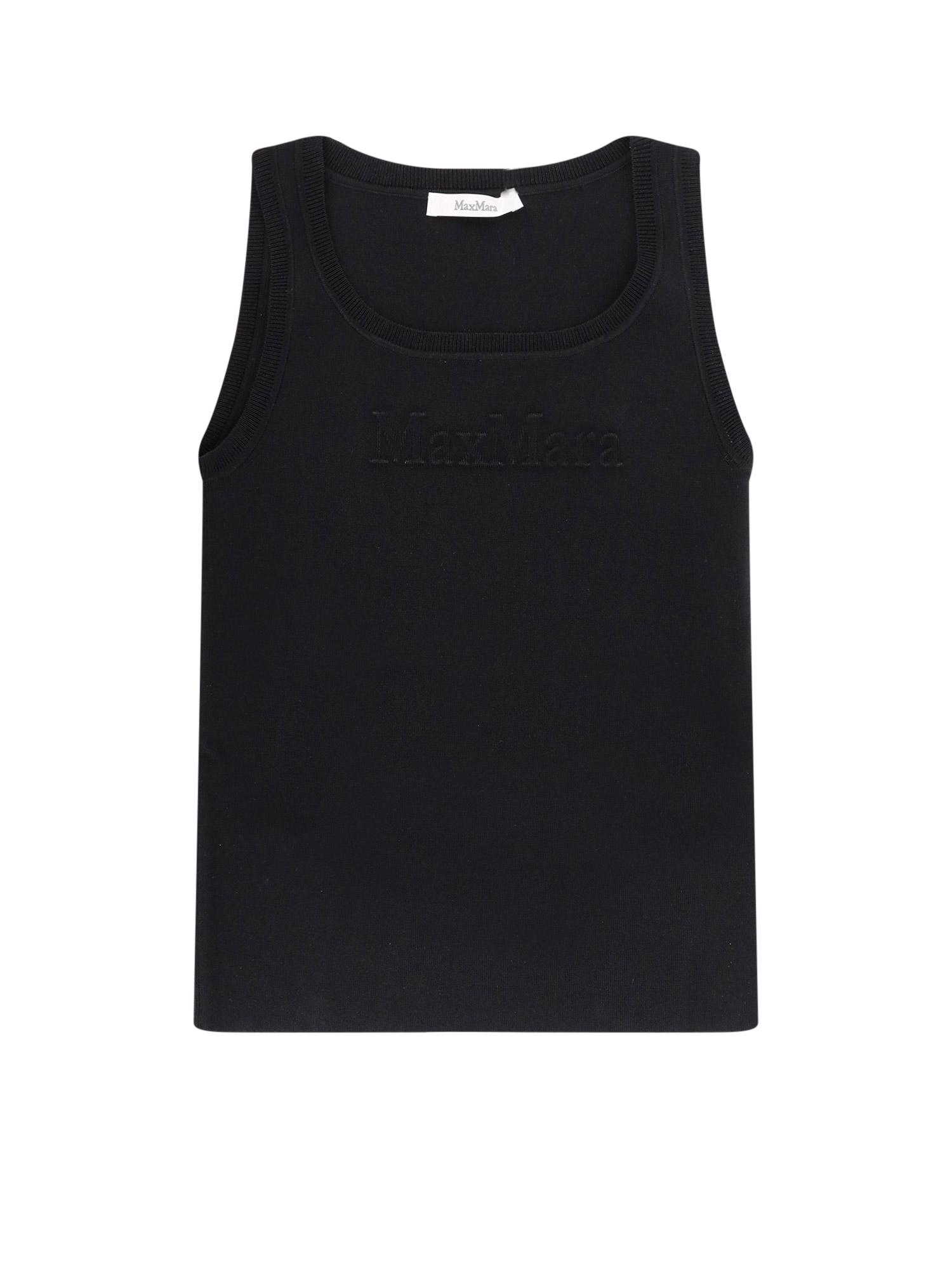 max mara t-shirts and polos black viscosa poliammide - women
