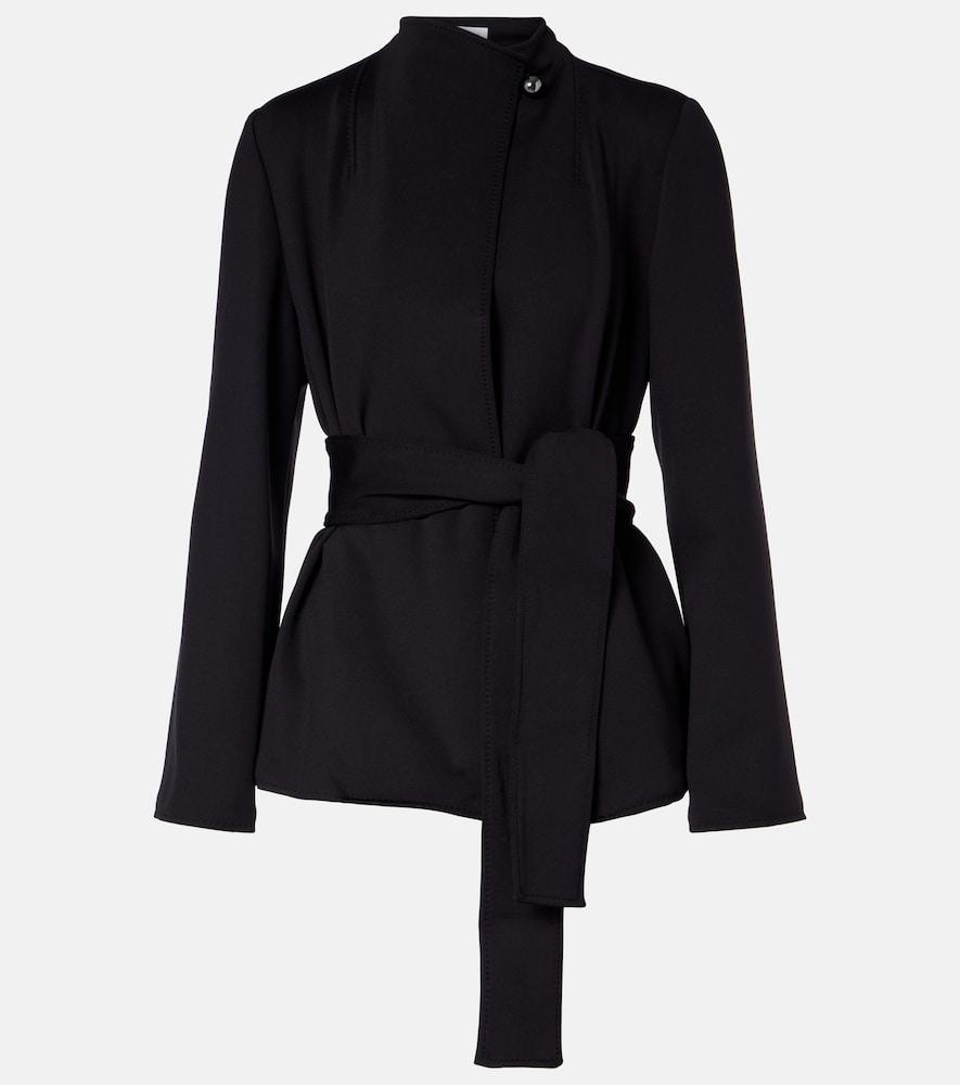 max mara talamo belted jersey blazer
