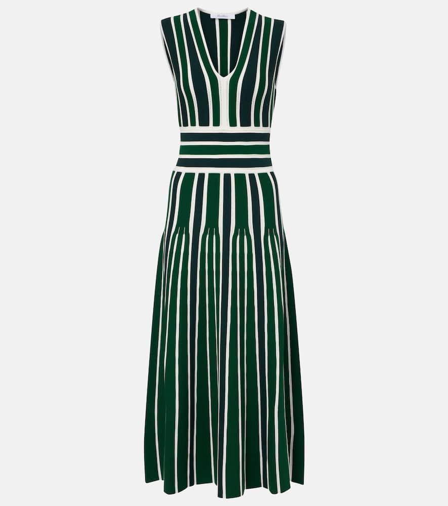 max mara tallone striped maxi dress