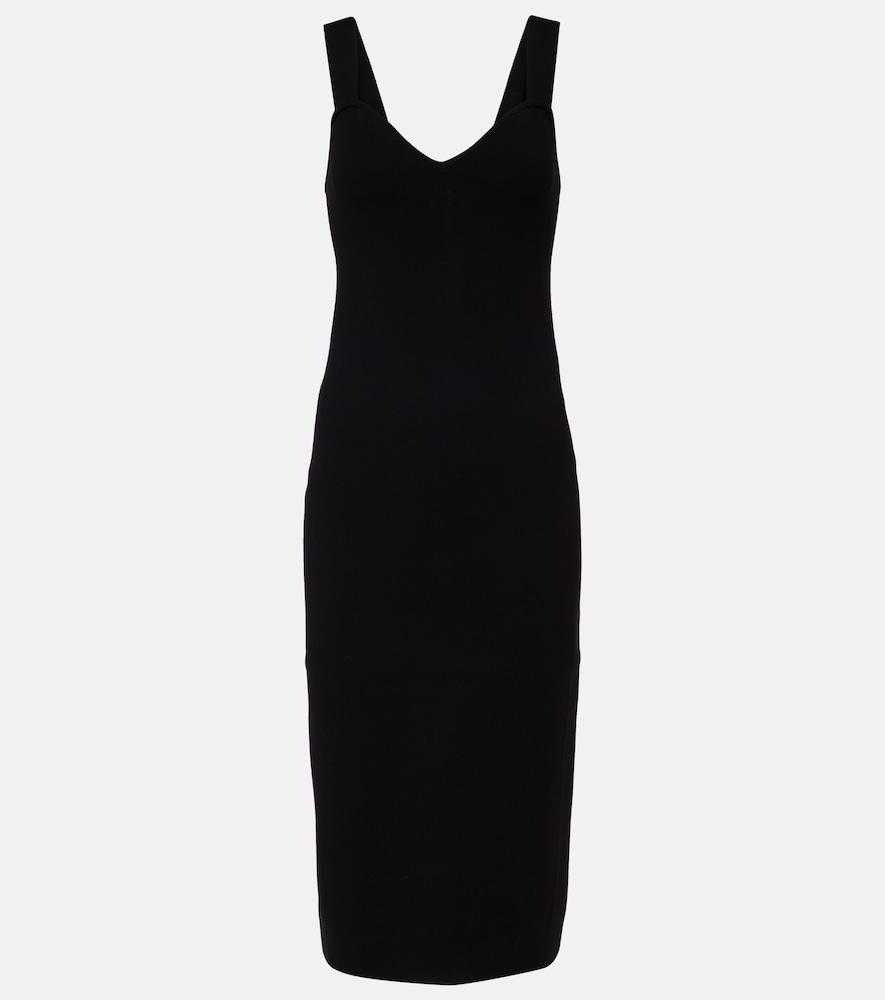 max mara teak knitted midi dress