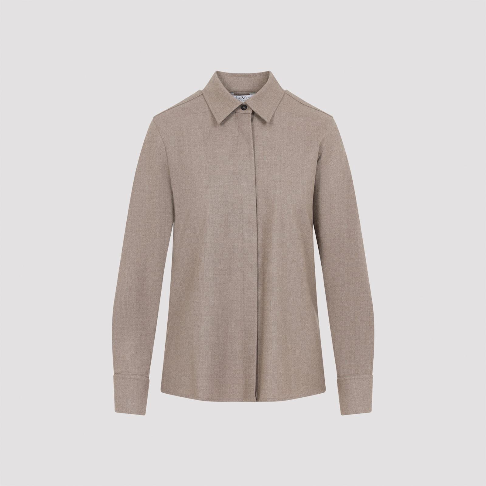 max mara tebaide foule of wool shirt