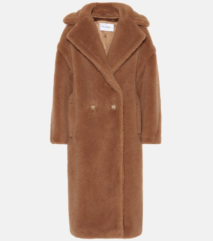 max mara teddy bear camel hair and silk coat