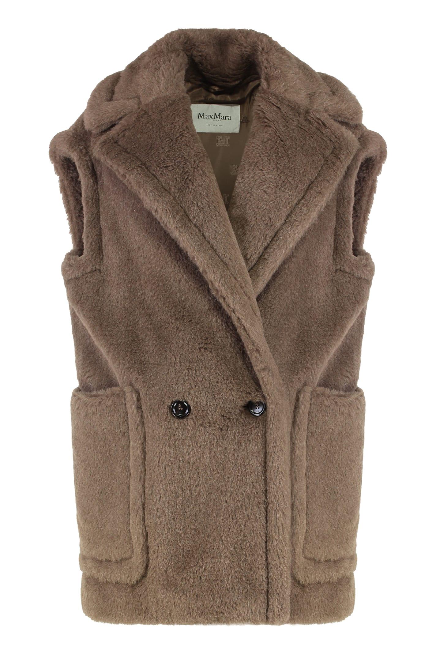 max mara teddy vest made of alpaca and wool