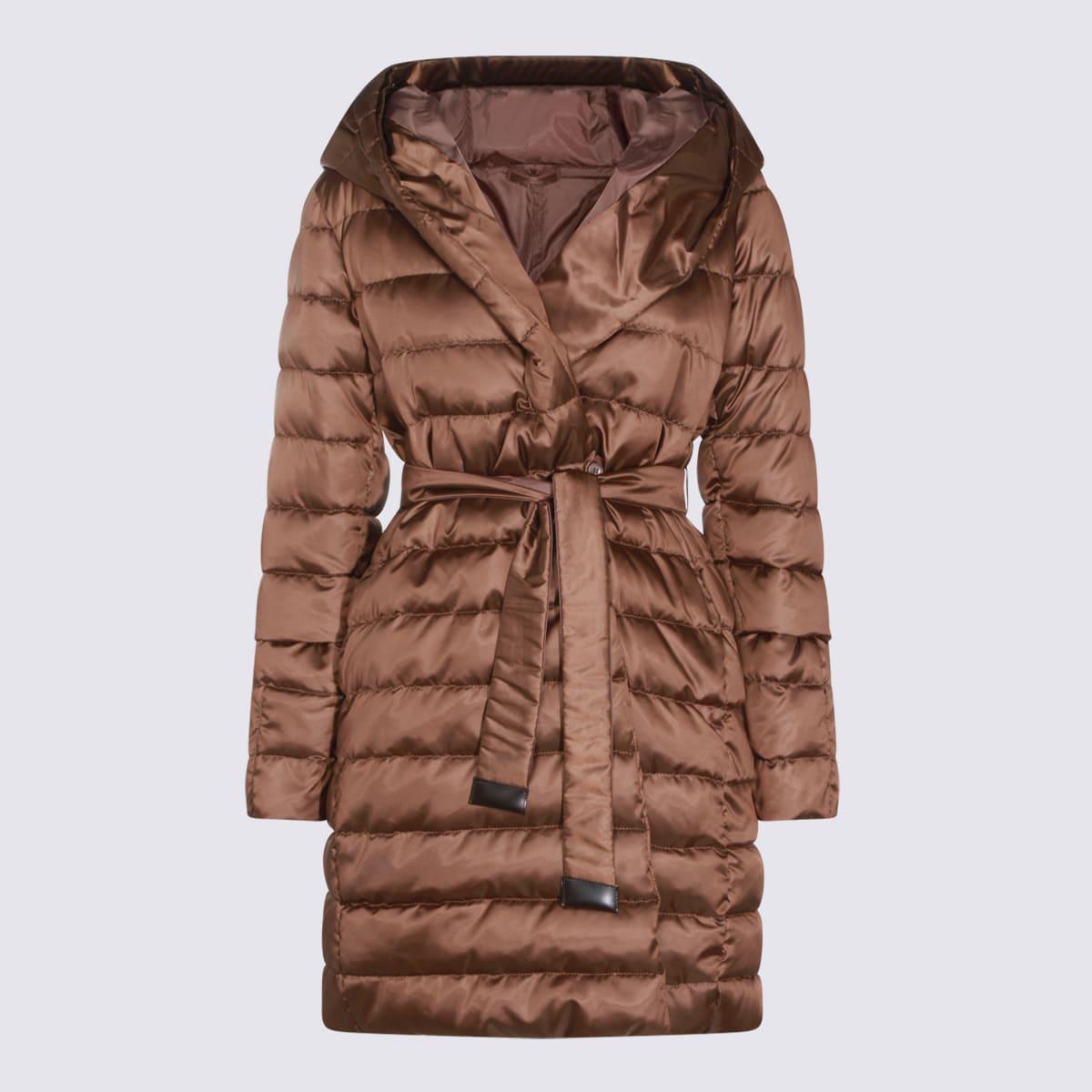 max mara the cube brown novef down jacket
