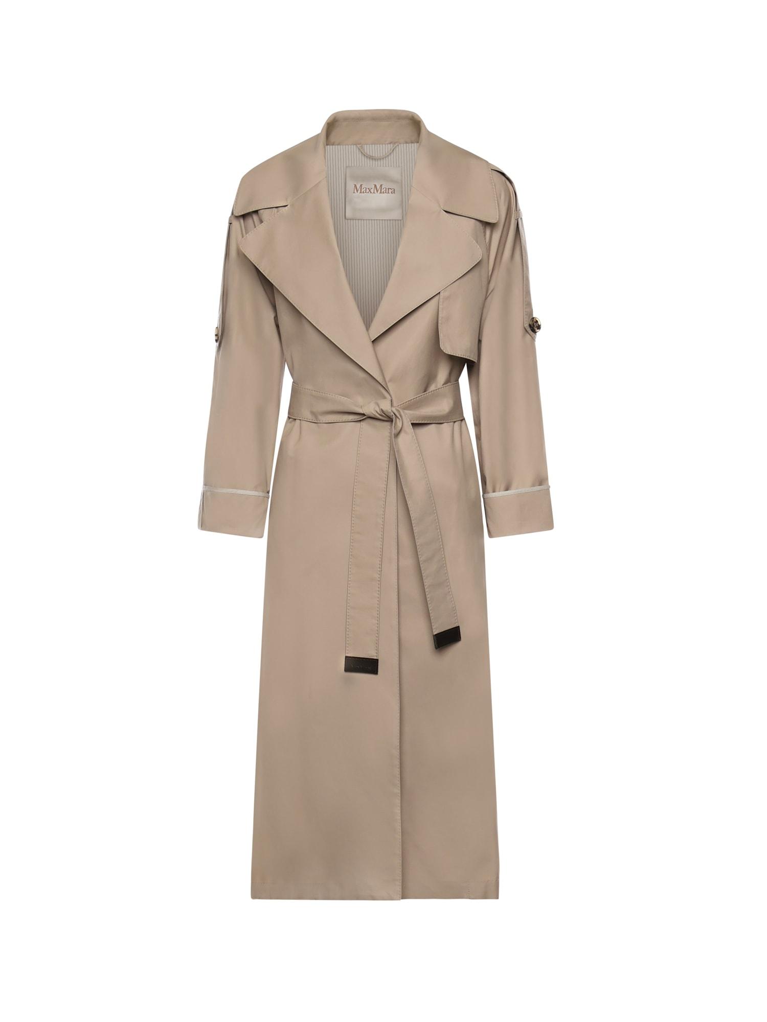 max mara the cube drip-resistant twill trench coat
