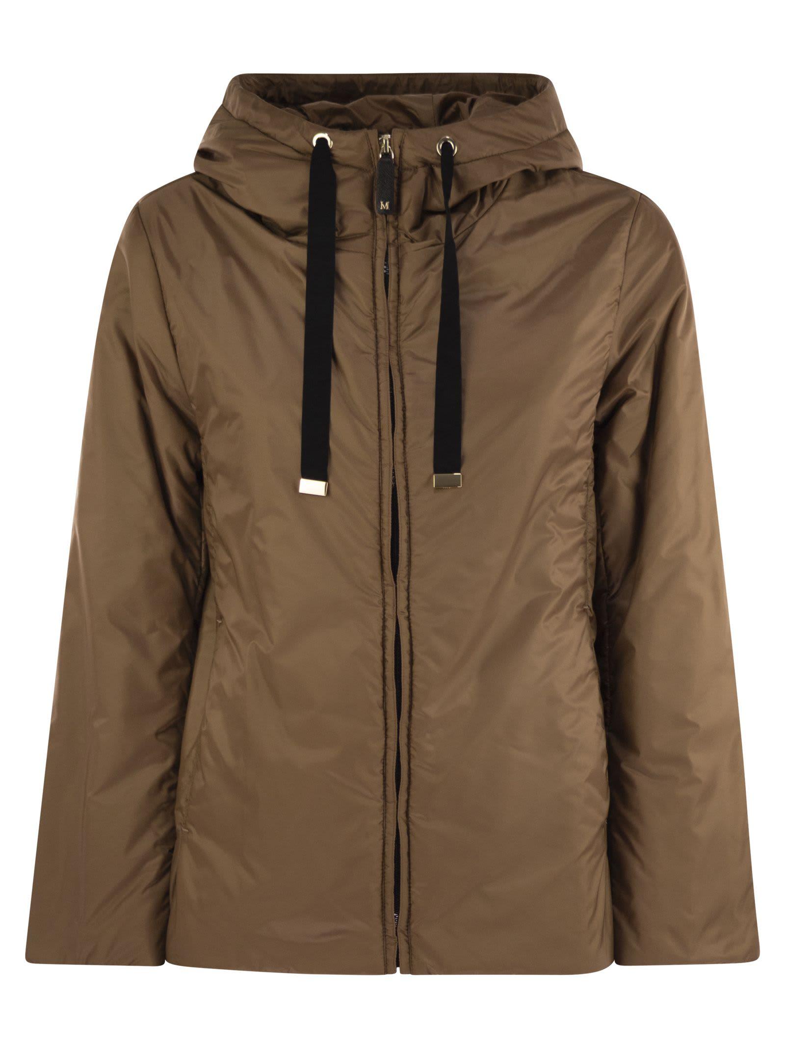 max mara the cube greenh - drip-proof canvas travel jacket