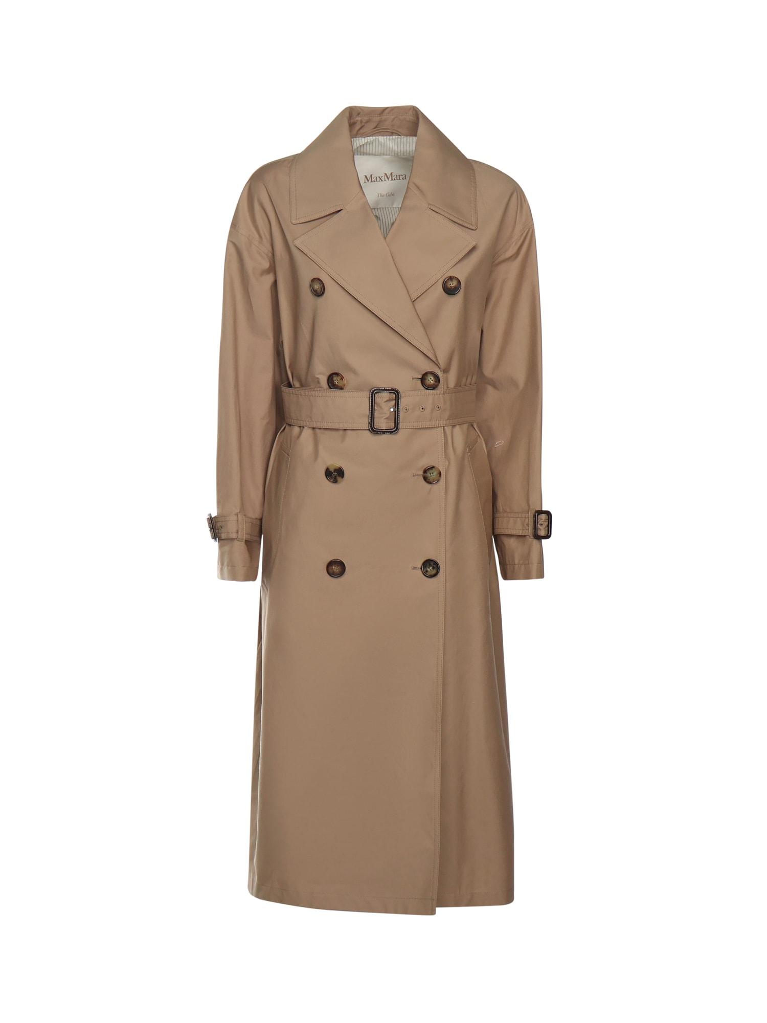 max mara the cube long cotton twill trench coat