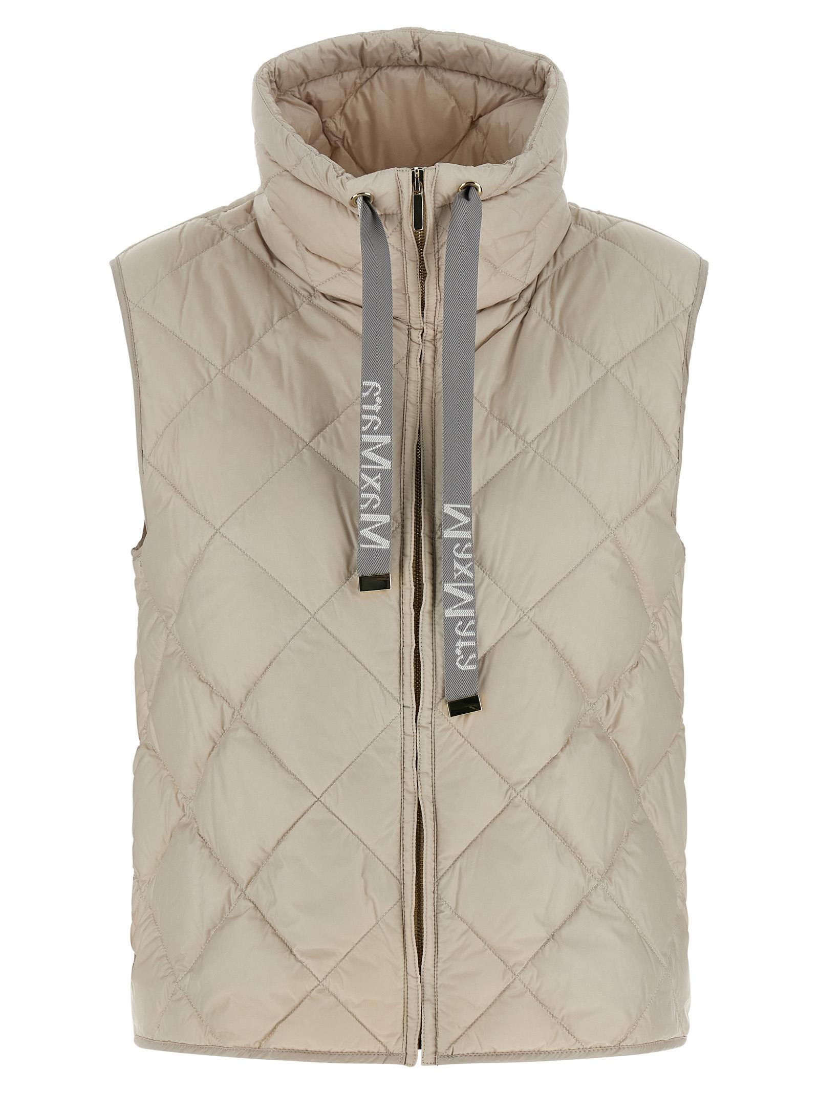 max mara the cube tregic vest beige polyamide gilet - women