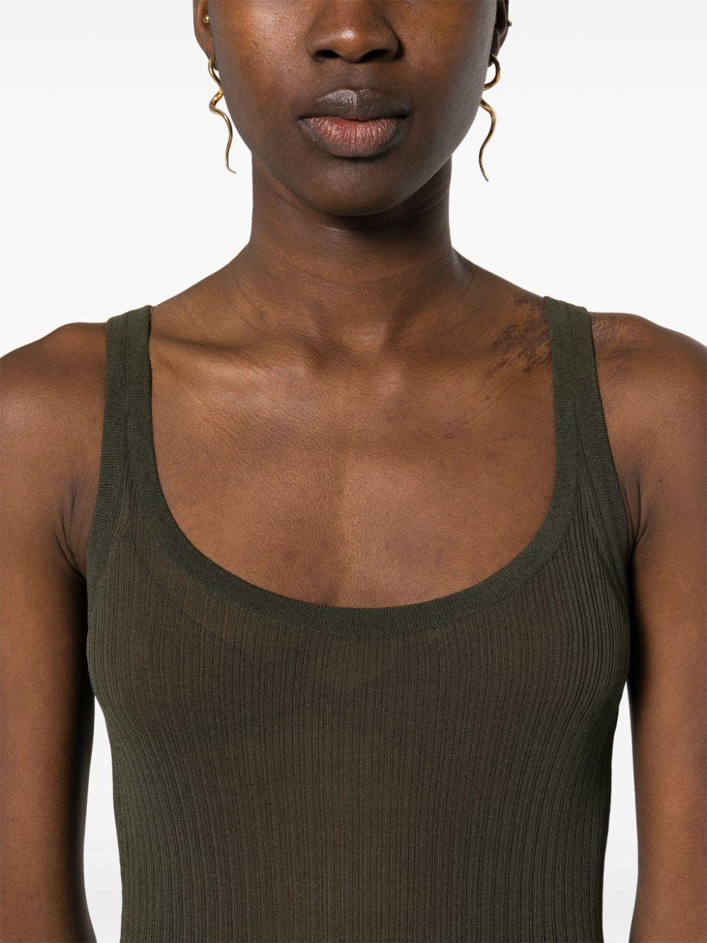 max mara top green silk - women
