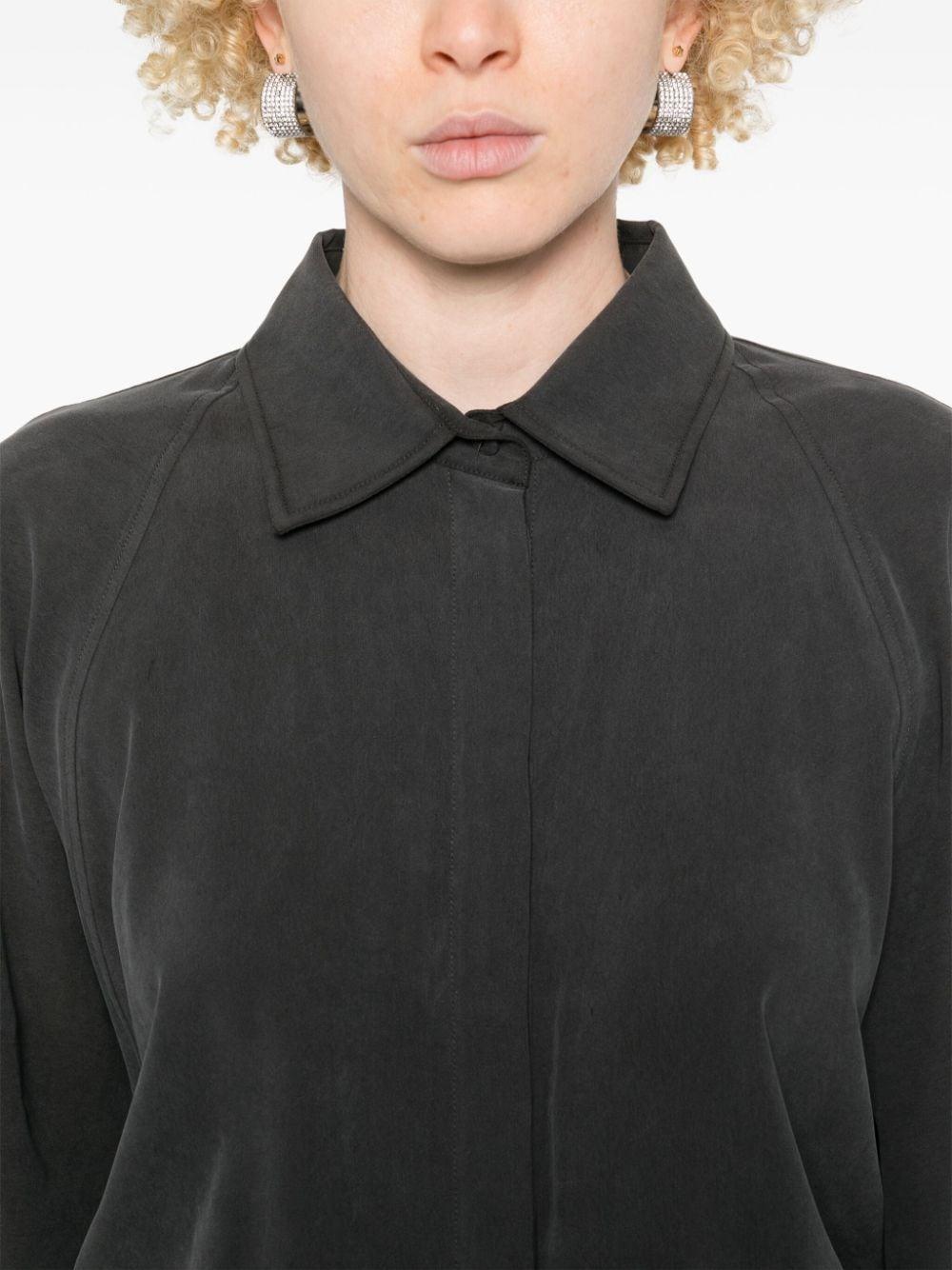 max mara top grey silk - women