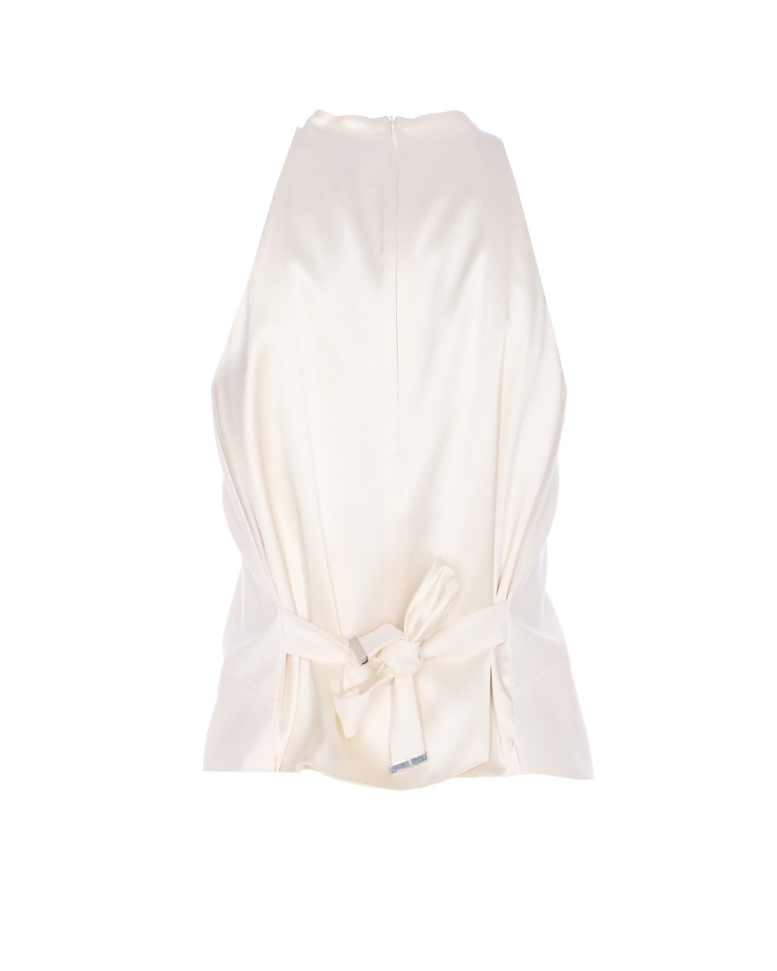 max mara top white virgin wool - women