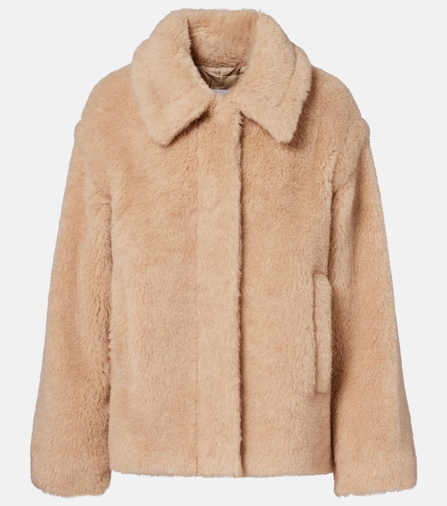 max mara tritone cropped teddy jacket