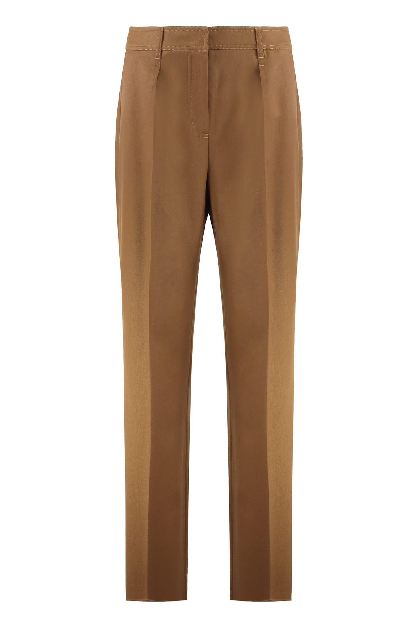 max mara trousers in wool gabardine