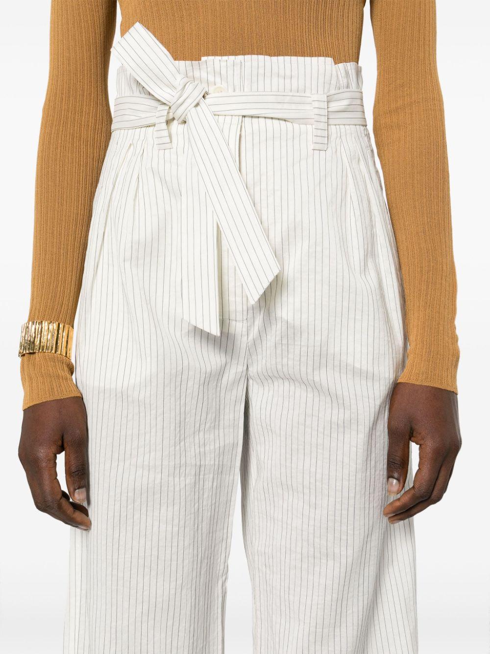 max mara trousers white cotton - women