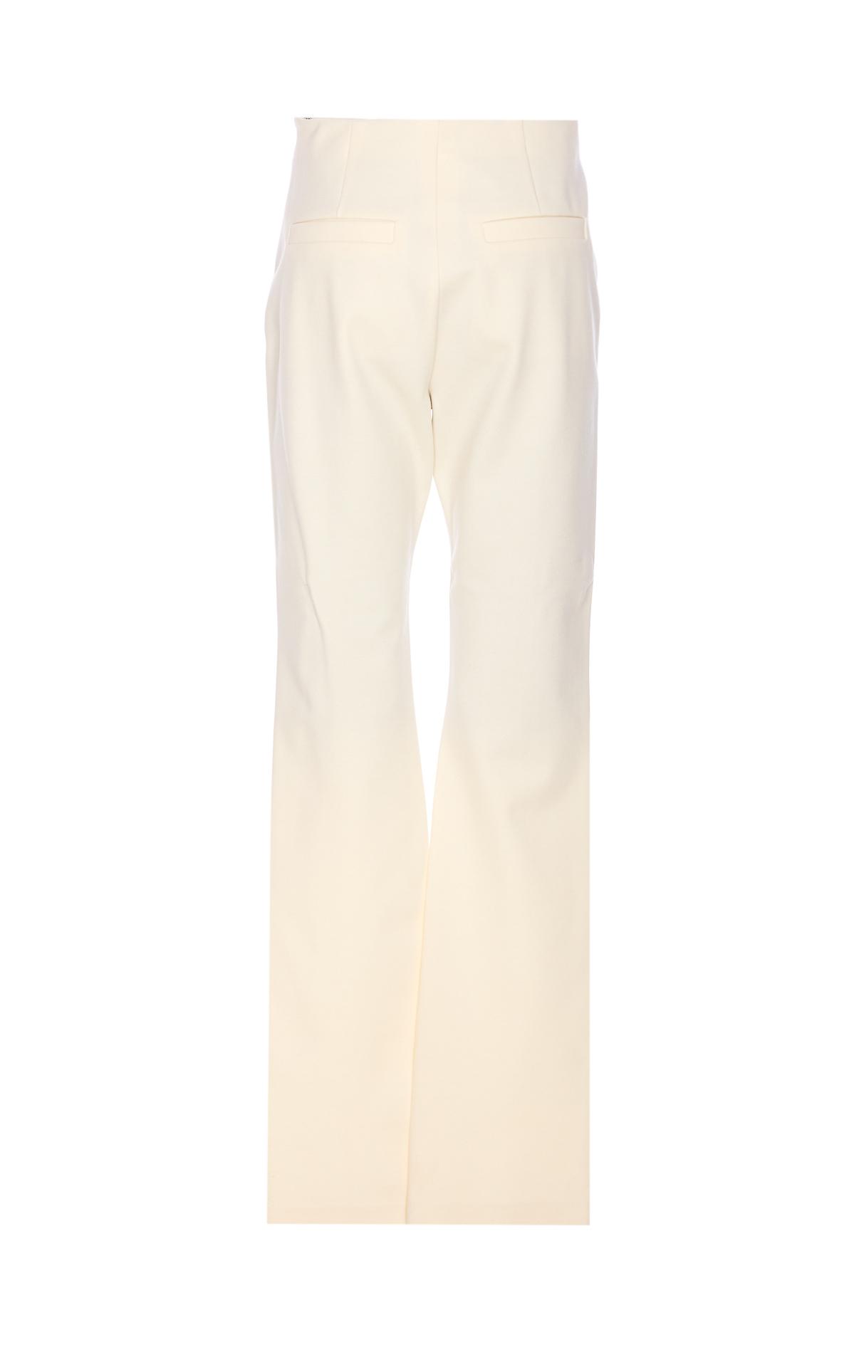 max mara trousers white virgin wool - women