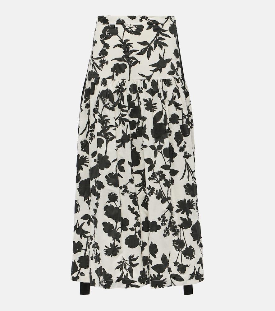 max mara udente floral cotton maxi skirt