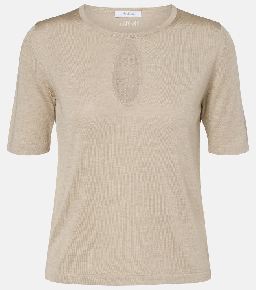 max mara valido silk and cashmere top