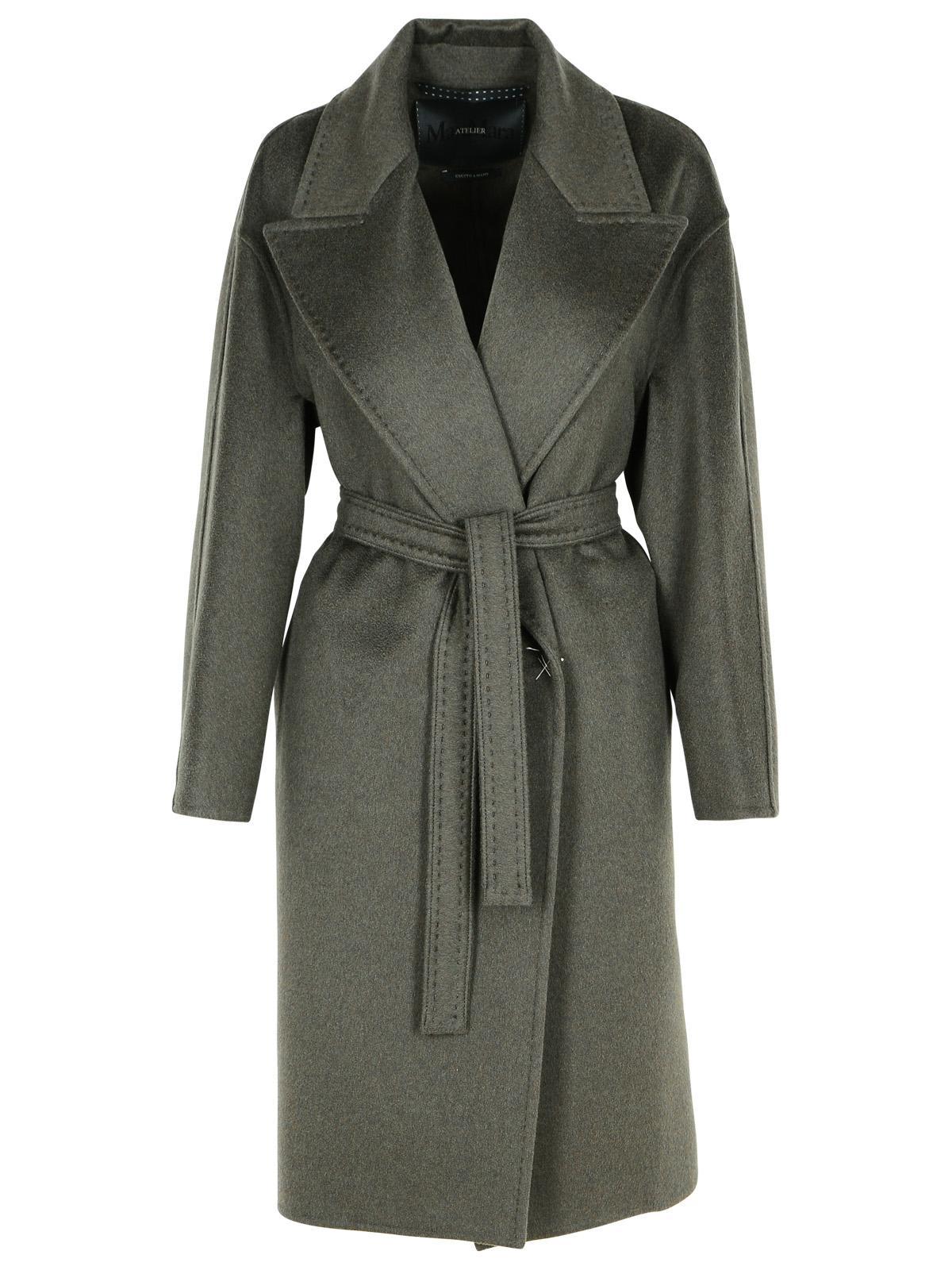 max mara valle green cashmere coat