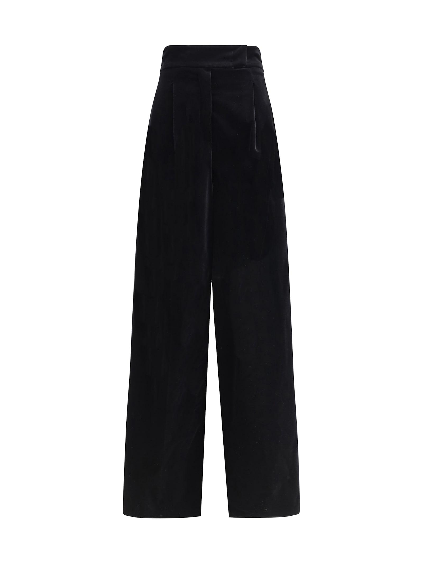 max mara velvet wide leg pants