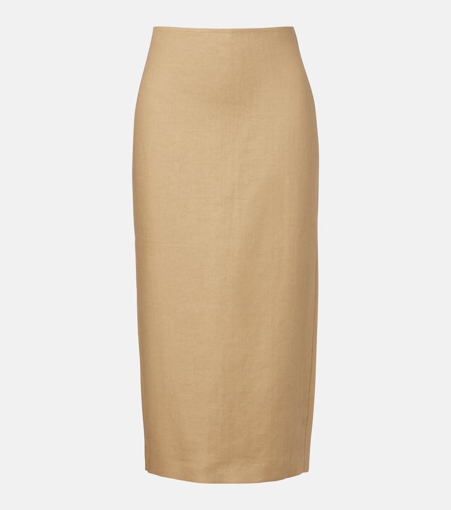 max mara veranda linen pencil skirt