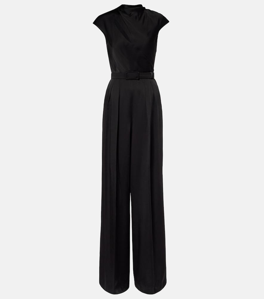 max mara vespa cutout satin jumpsuit