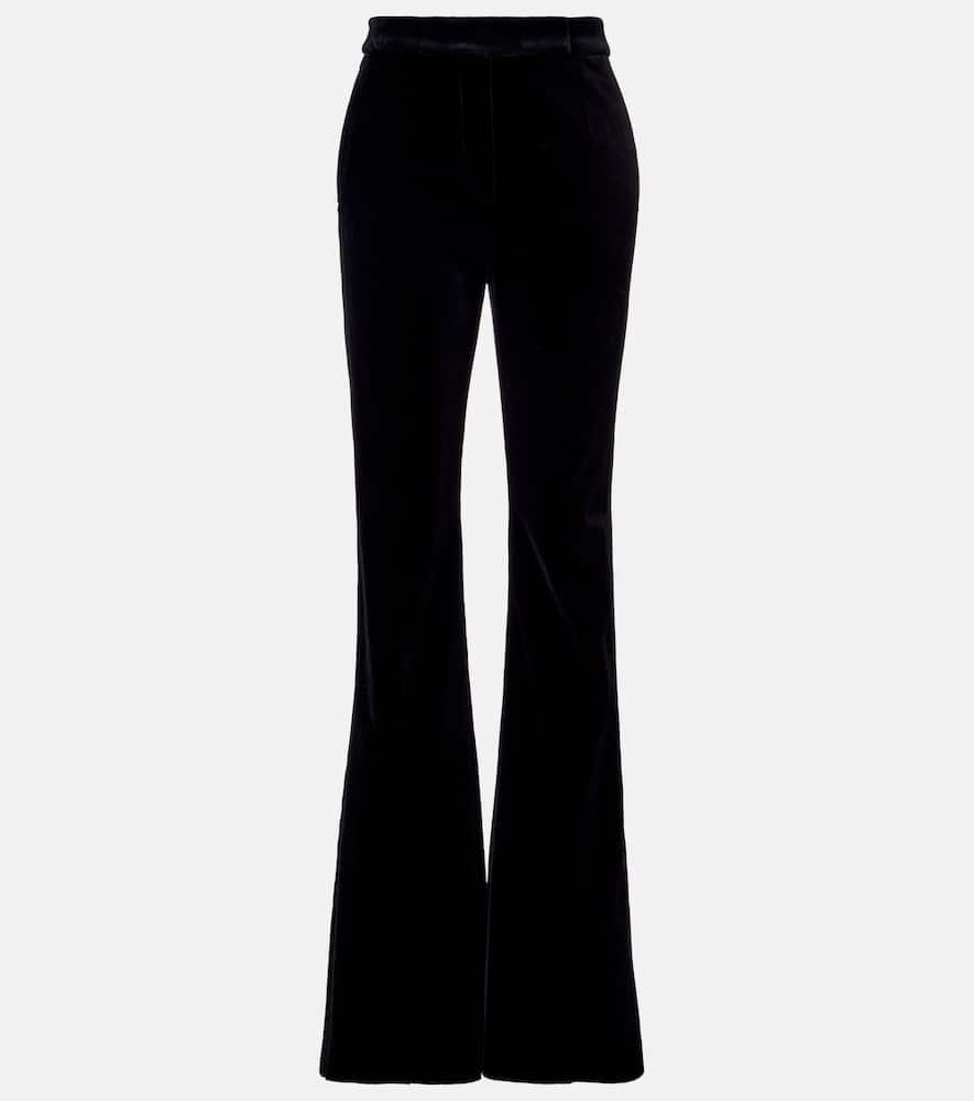 max mara vetrino cotton velvet flared pants