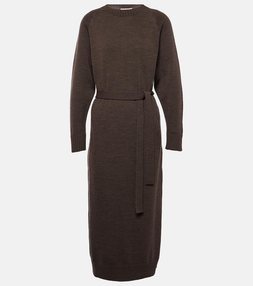max mara virgin wool midi dress