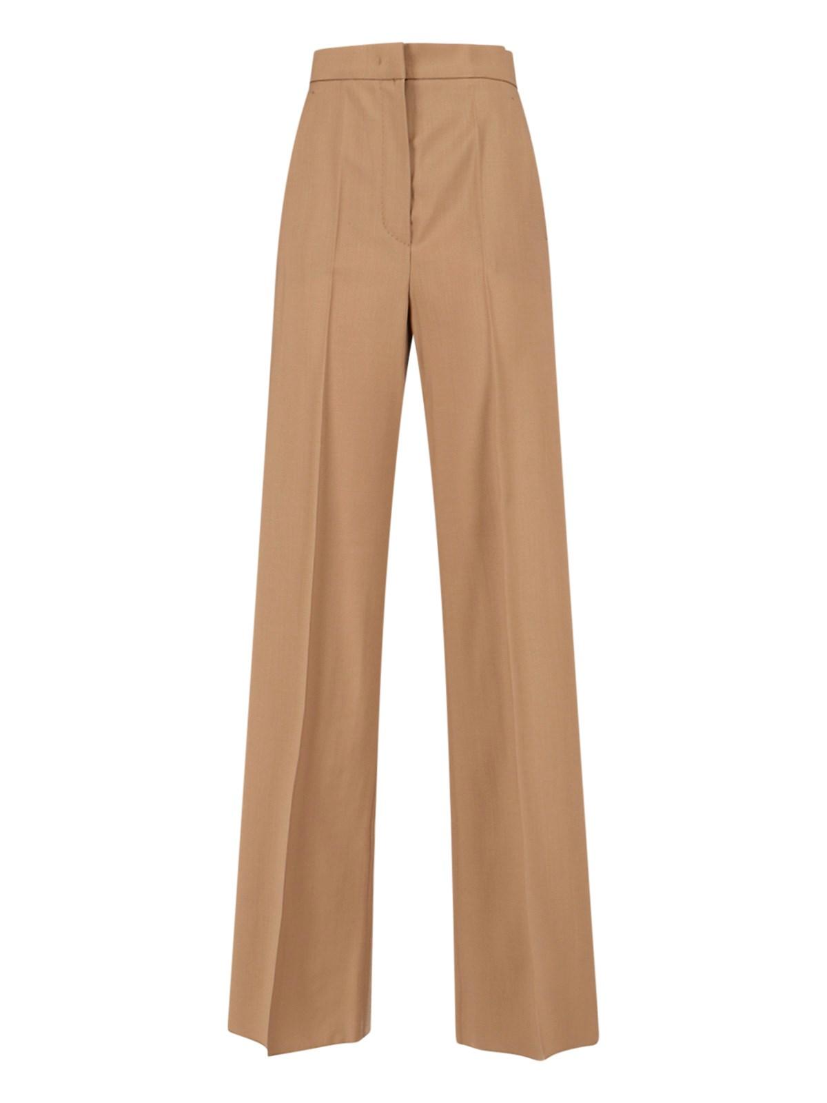 max mara virgin wool pants 'fernet'