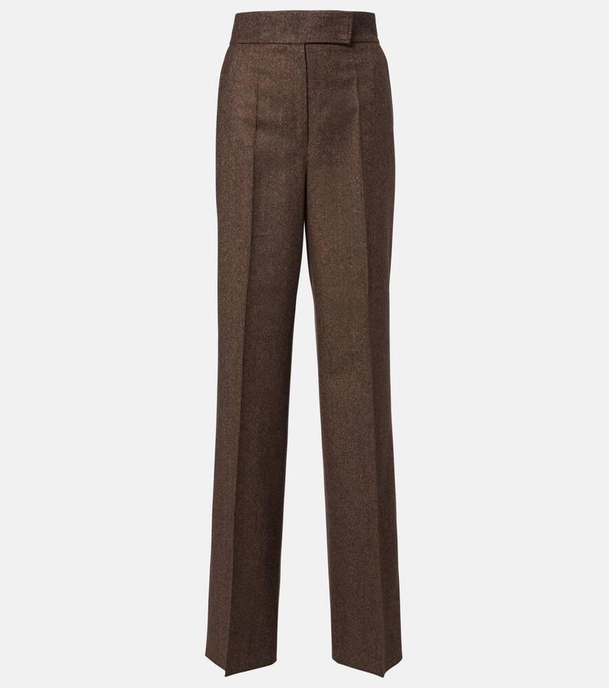 max mara virgin wool straight pants