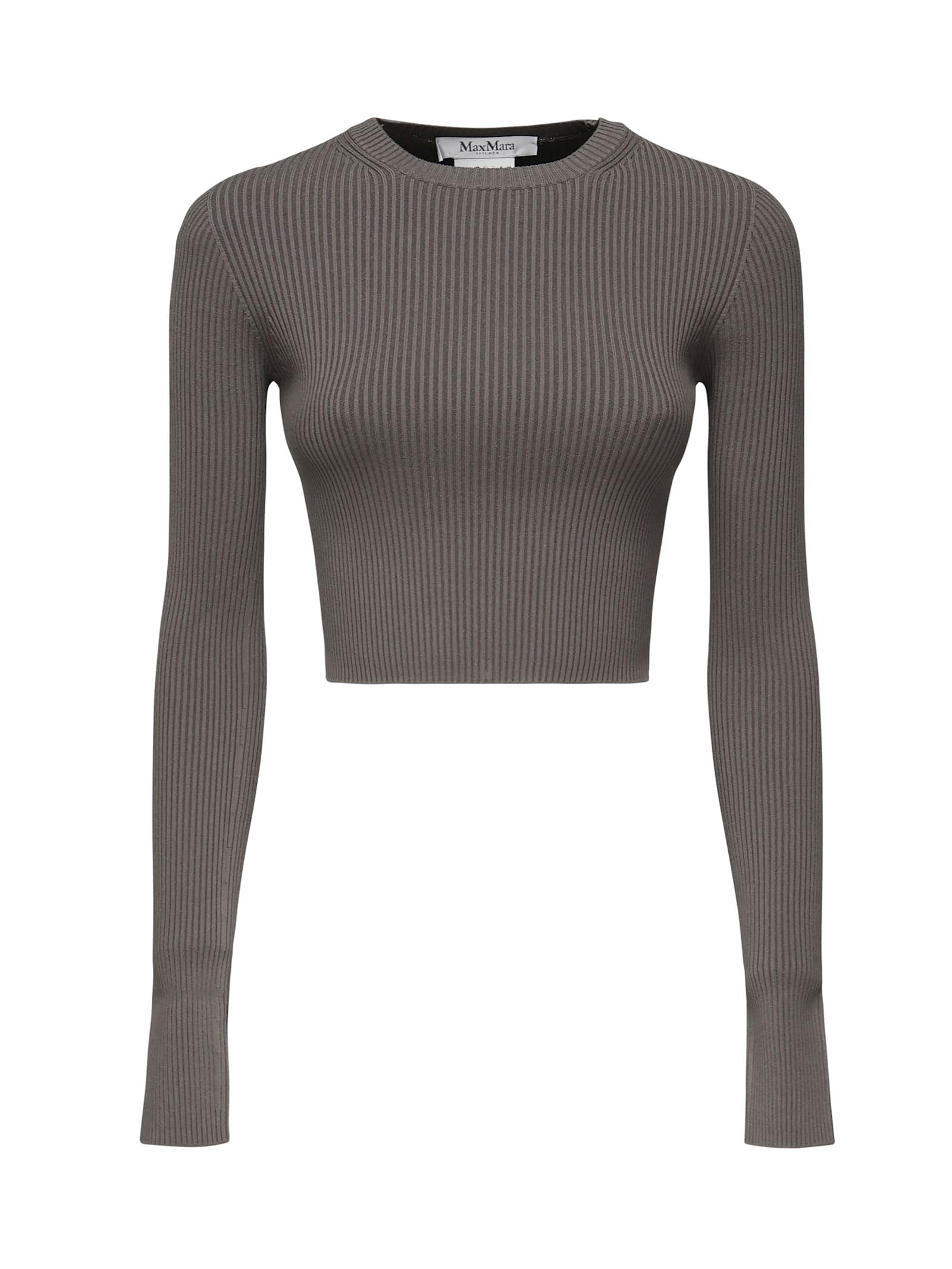 max mara viscose crepe crop top