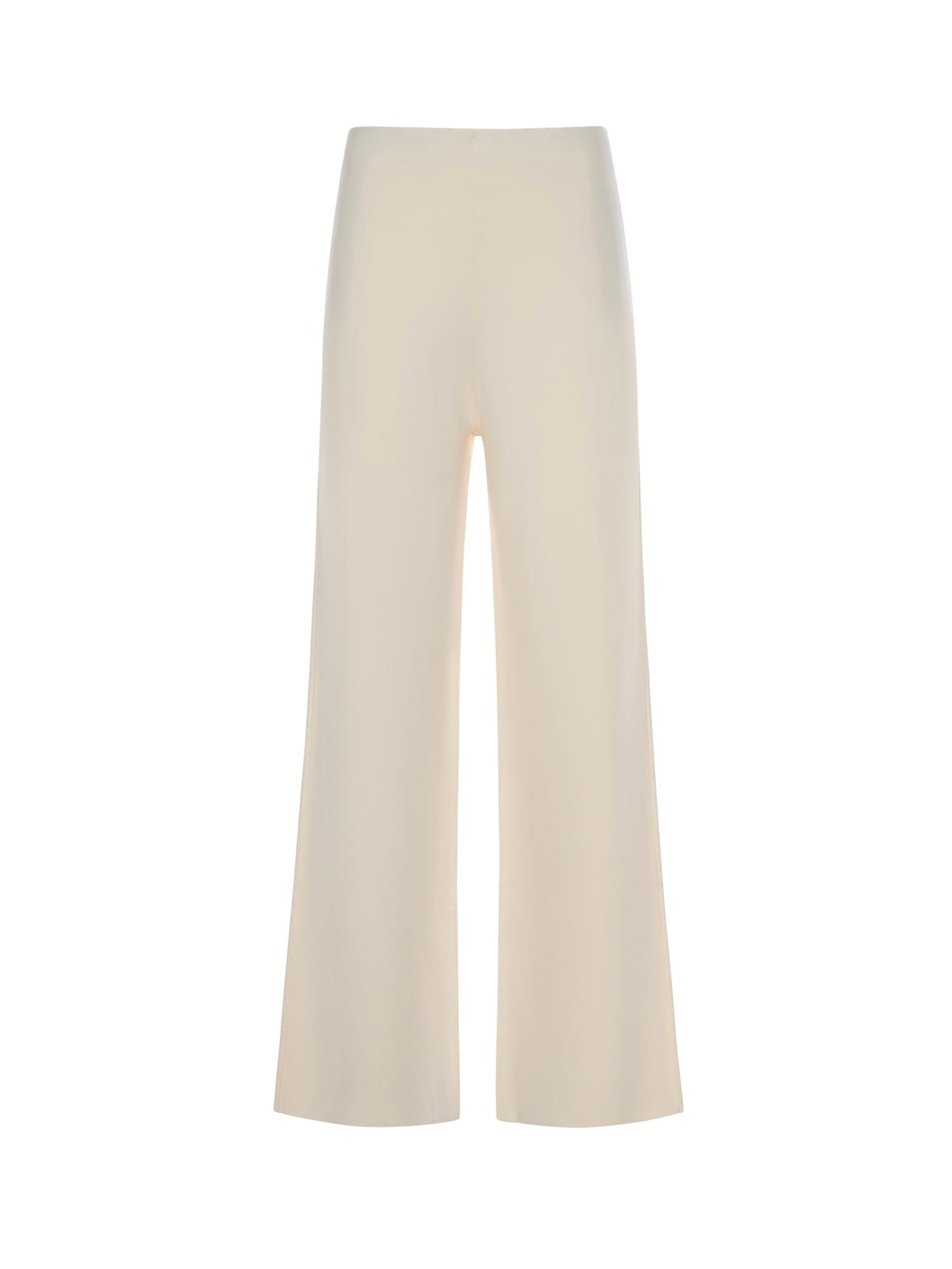 max mara viscose crepe knit trousers
