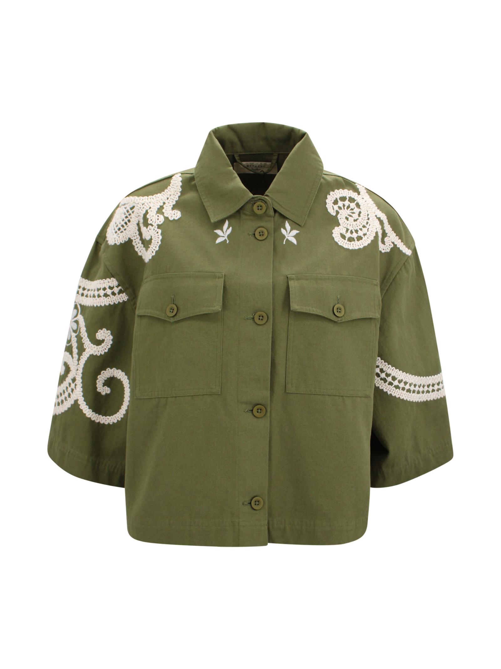 max mara weekend jackets verde kaki cotton - women