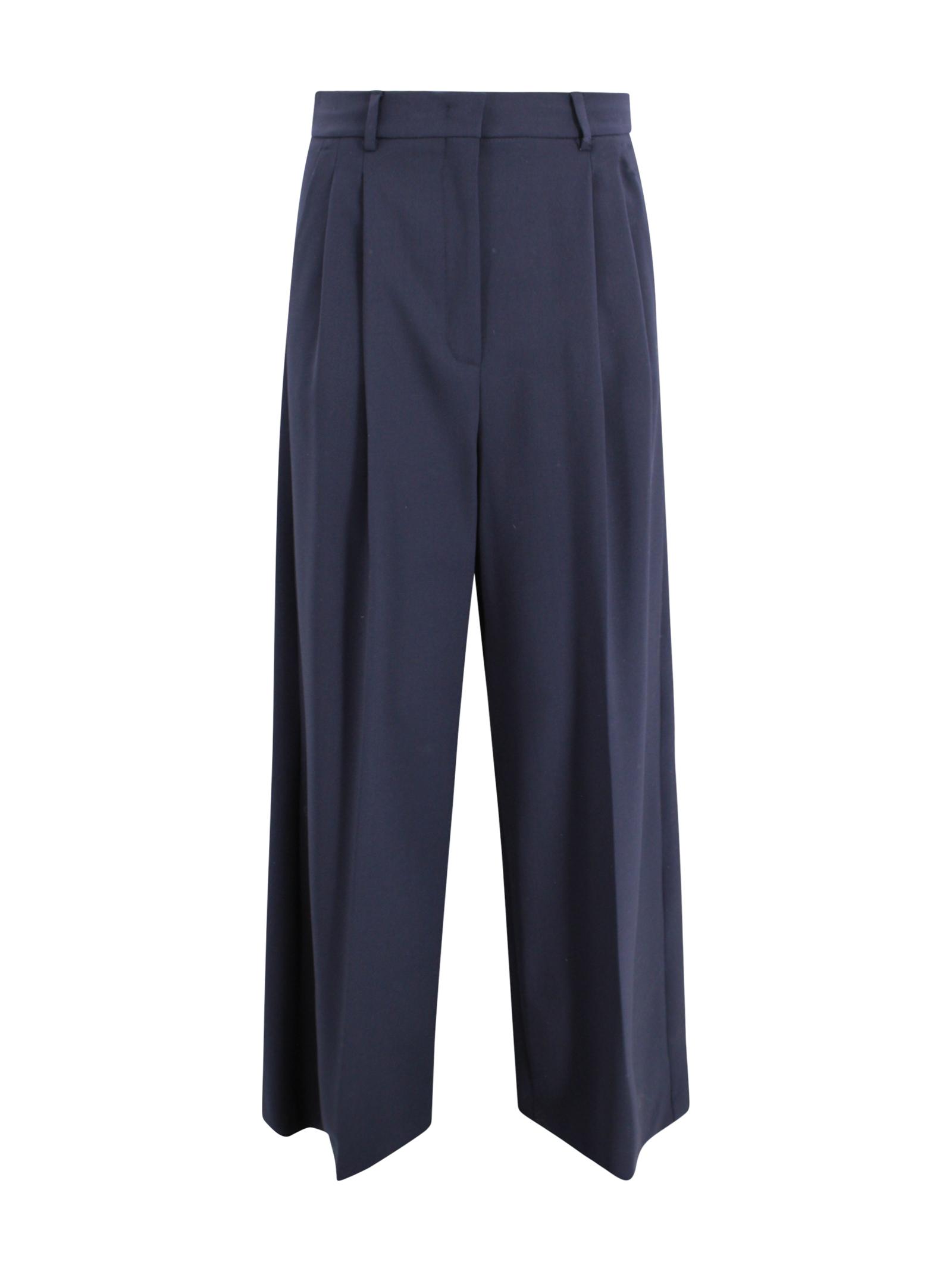 max mara weekend trousers blue virgin wool - women