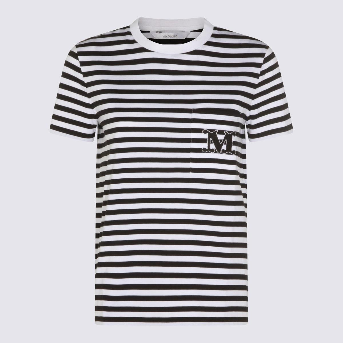 max mara white and black cotton t-shirt