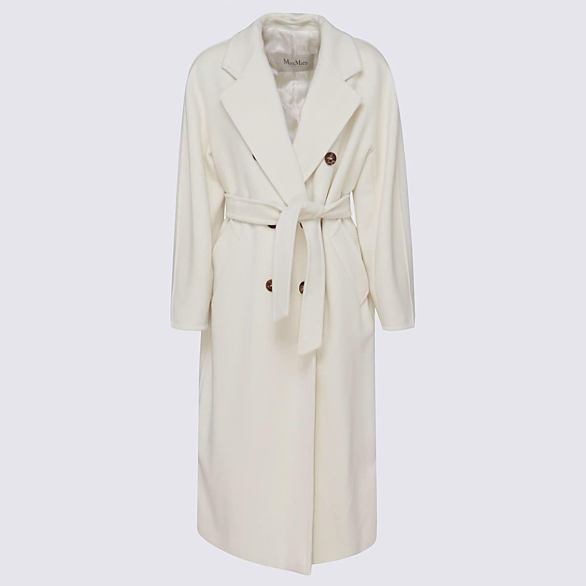 max mara white wool madame coat