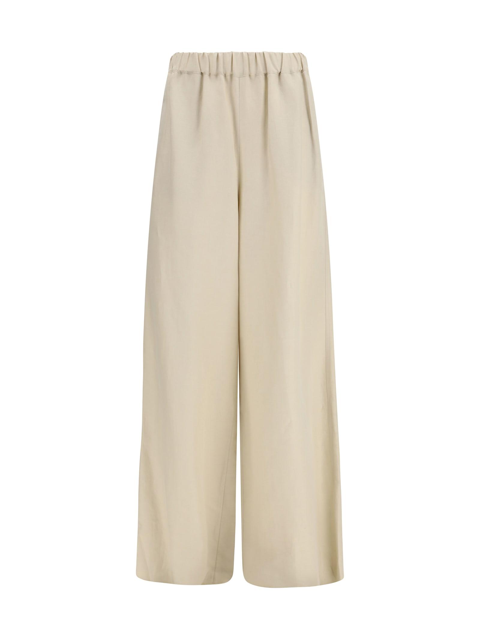 max mara wide-leg linen and silk pants