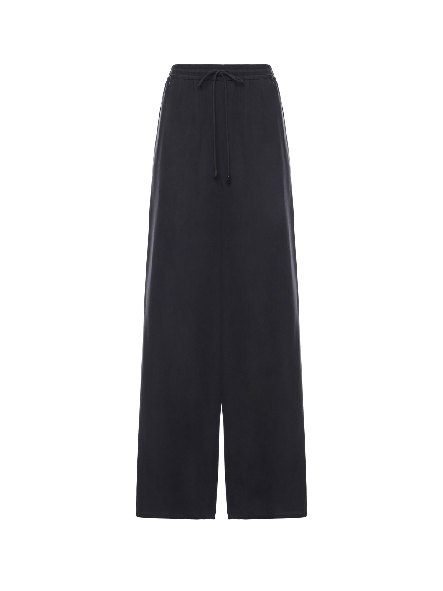 max mara wide-leg washed silk trousers